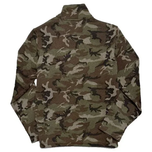 NEW $228 Polo Ralph Lauren Camo Fleece Knit Cardigan Sweater! S L Full Zip Front